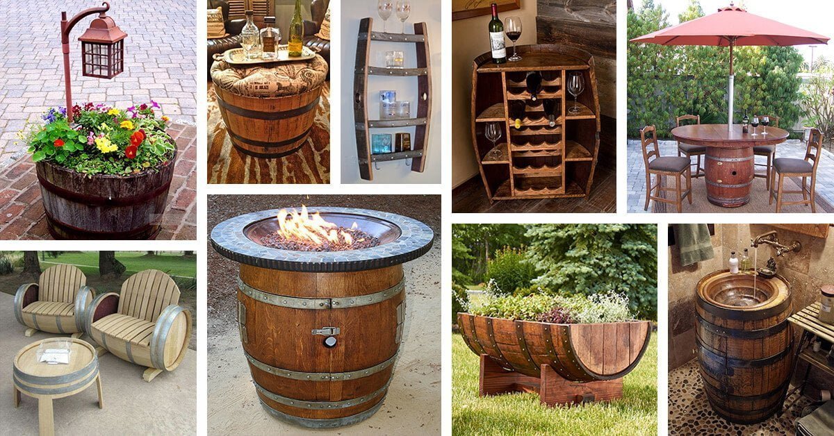 38 Best Reusing Old Wine Barrel Ideas And Designs For 2021 - Whiskey Barrel Home Decor