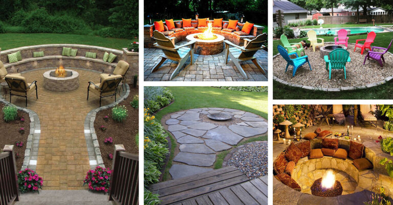 Round Firepit Area Ideas