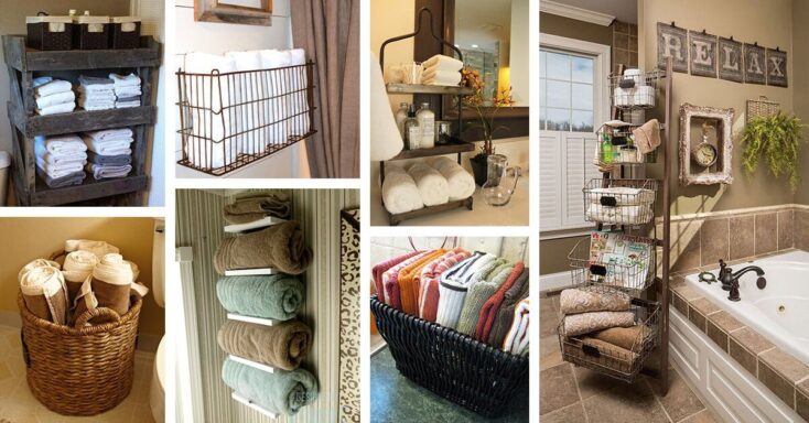 Featured image for 57 Creative Bathroom Towel Storage Ideas to Save Space