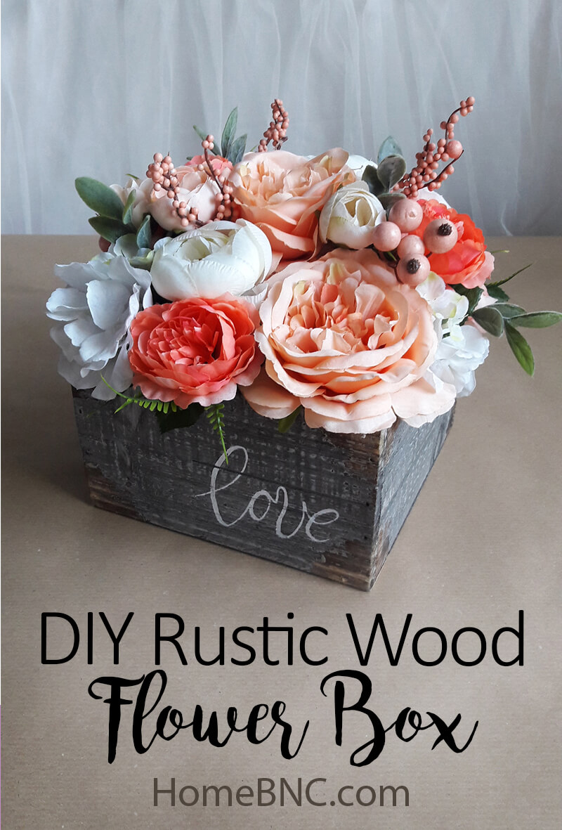 DIY Rustic Wood Flower Box