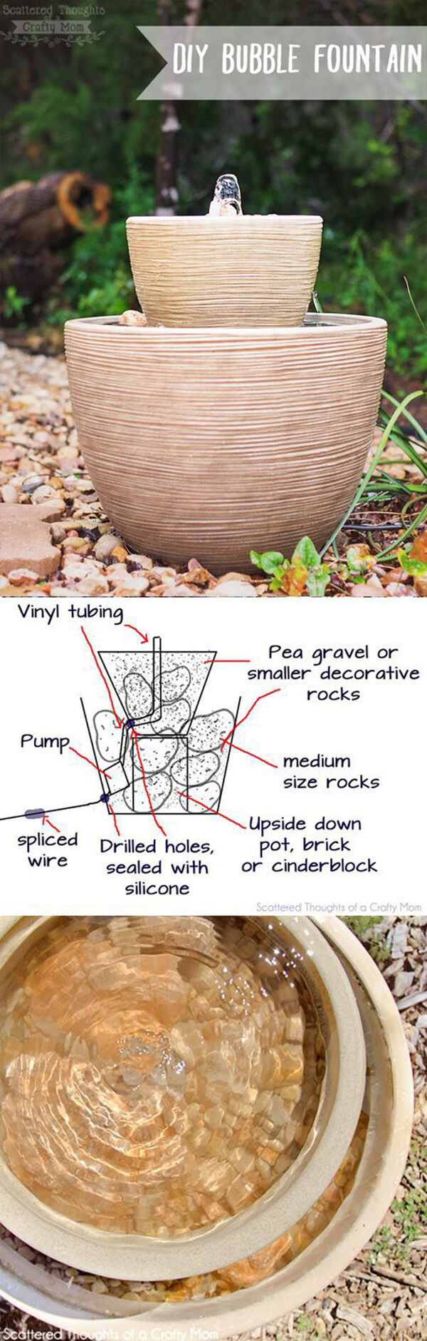 simplu potted Bubble Fountain