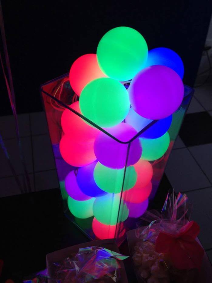 Cool Pillar Lighting with Glow Balls