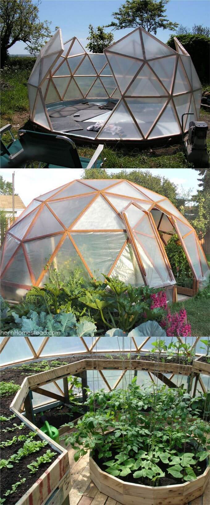 An Igloo-Inspired Walk-in Garden Green House