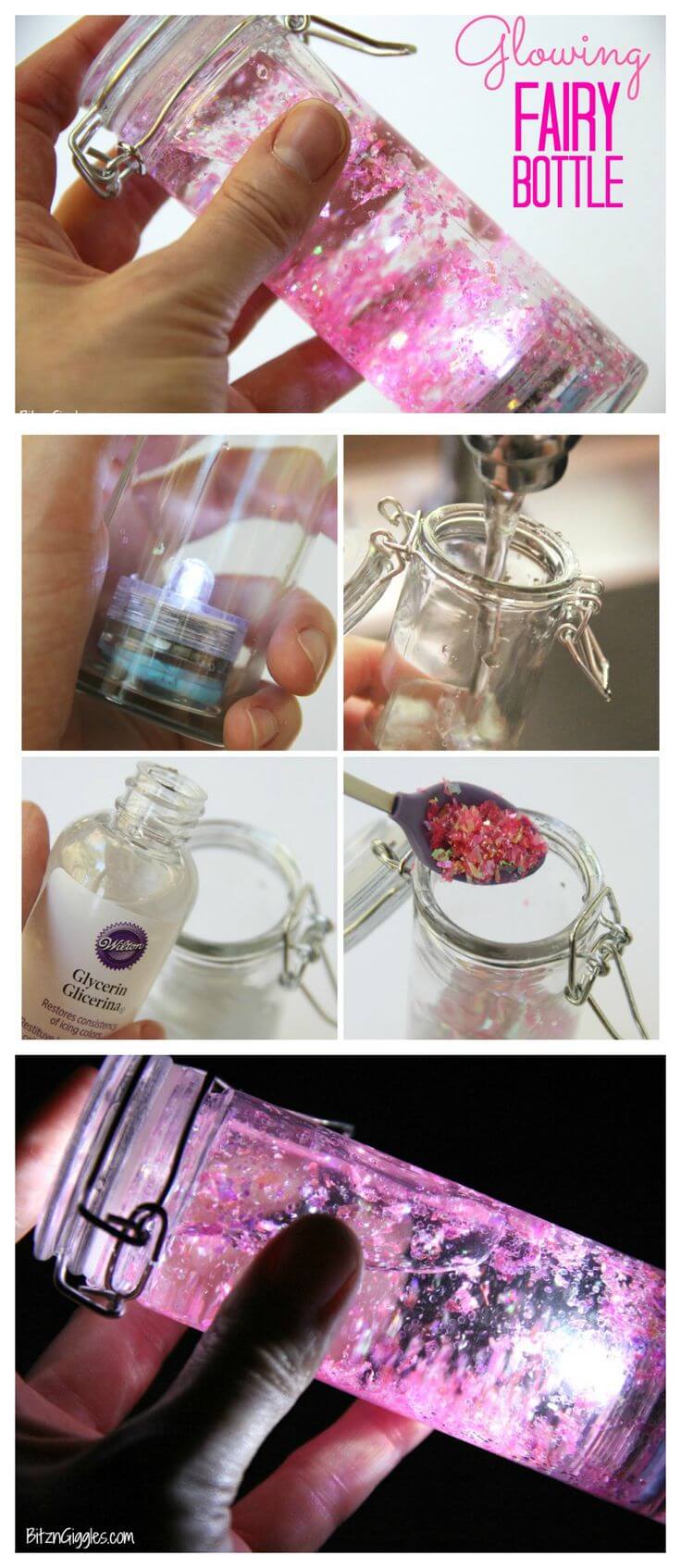 Little Ones Love to Make Glowing Fairy Bottles