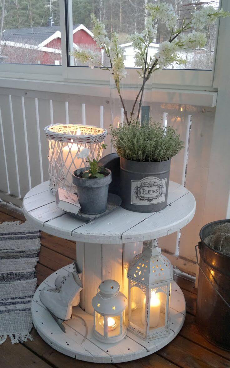 Think Wicker and White for Shabby Chic Lighting