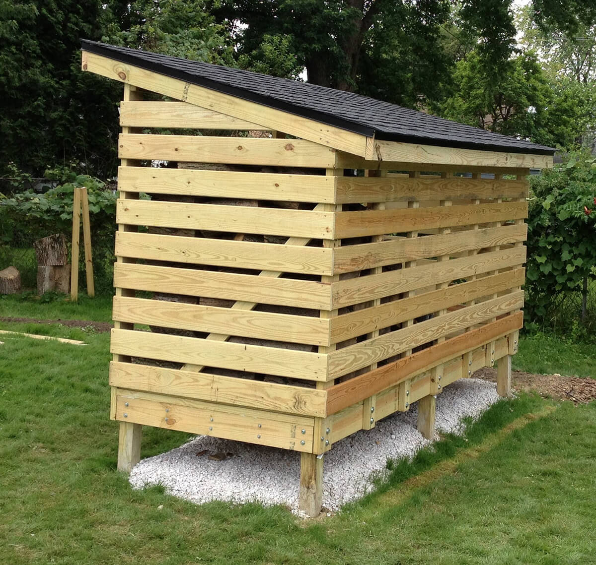 A Raised Storage Space in the Yard