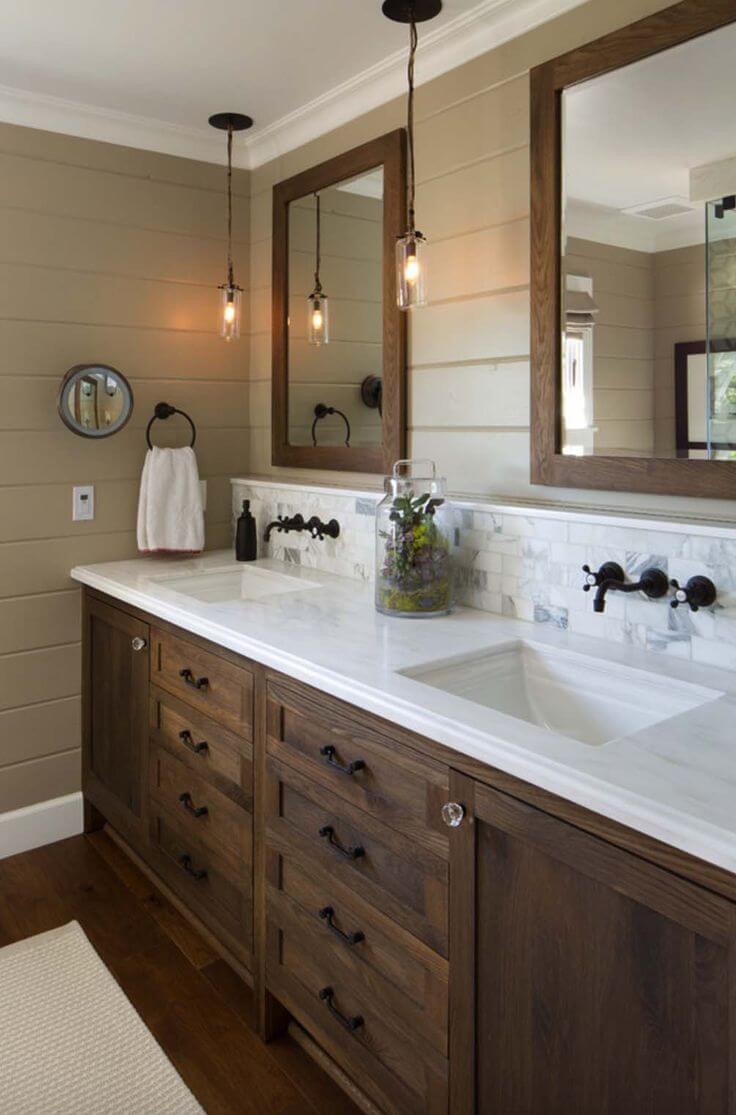 Industrial and Earthy Bathroom