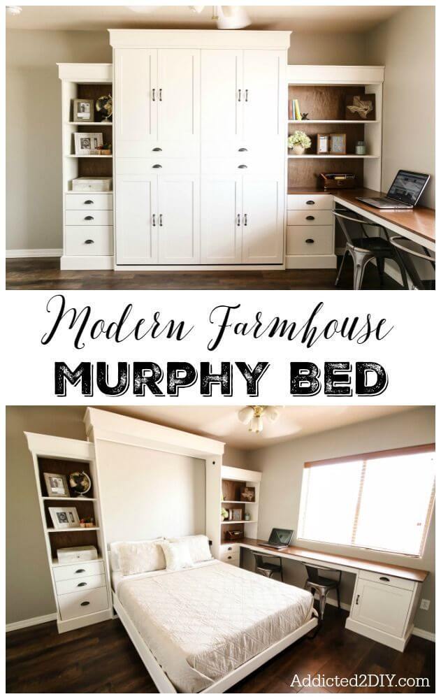 A Murphy Bed with Ample Storage Space