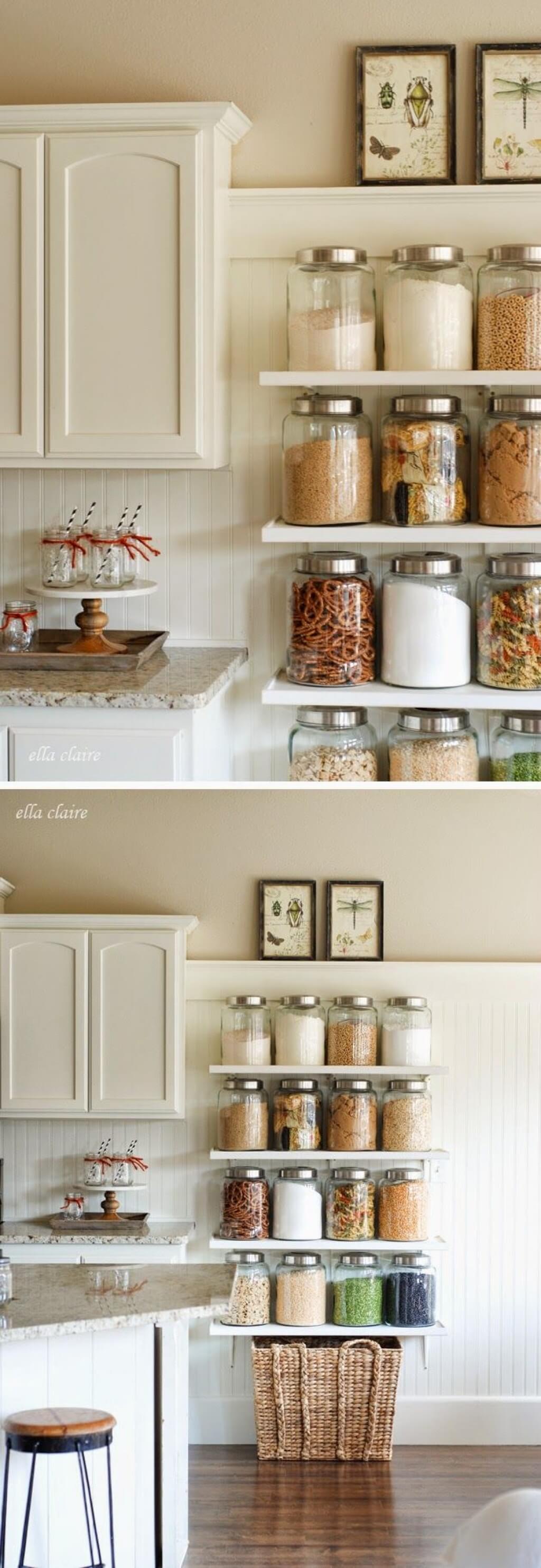 Shelves for Cooking Essentials and Snacks