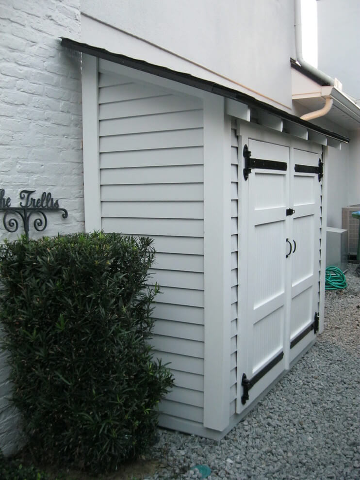 bike storage side of house