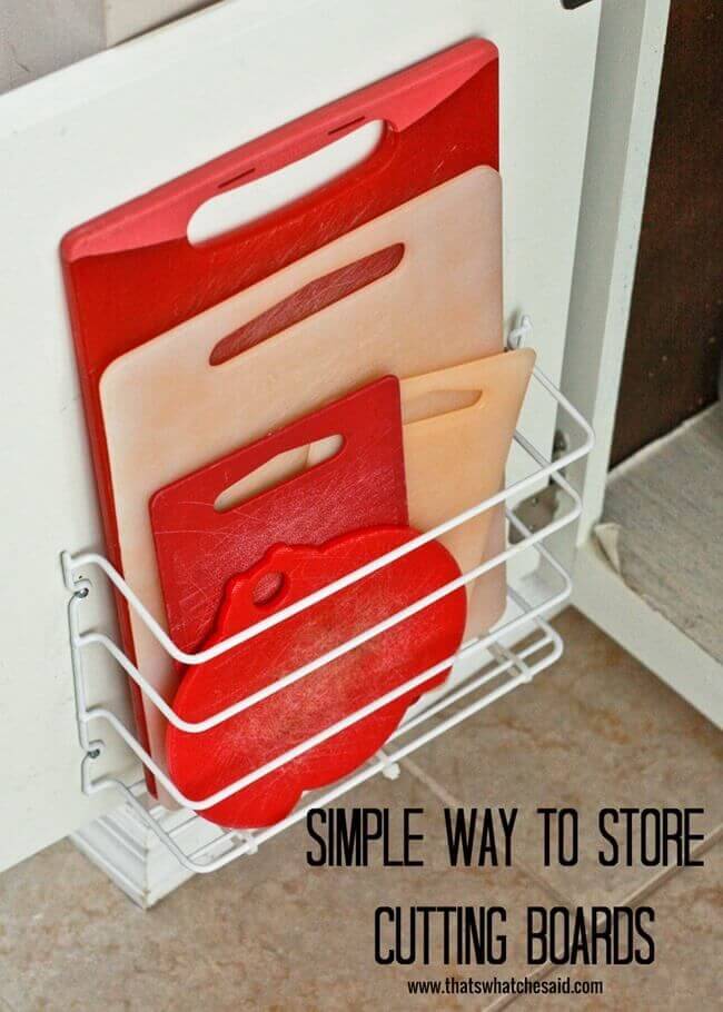 Out of Sight Cutting Board Storage