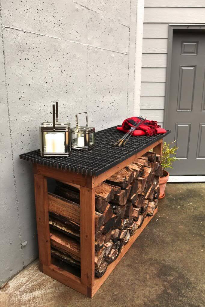 15 Best DIY Outdoor Firewood Rack Ideas and Desigs for 2020