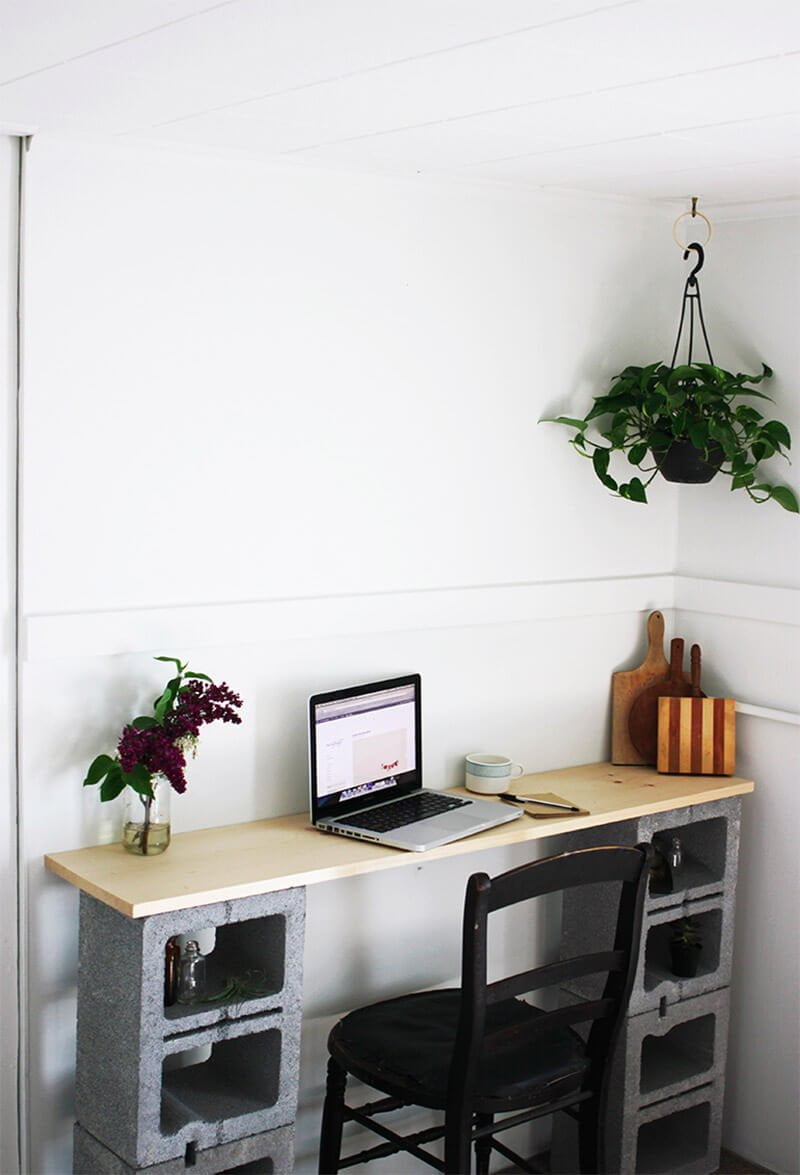 Better than IKEA! Cinder Block Student Desk