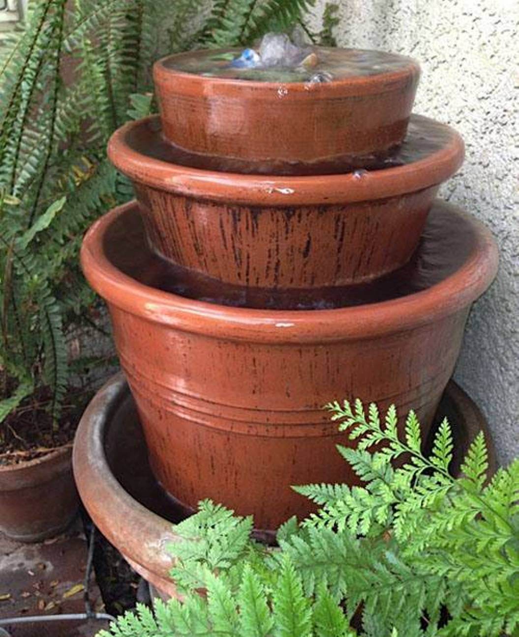 Babbling and Bubbling Brook in Tiered Pots