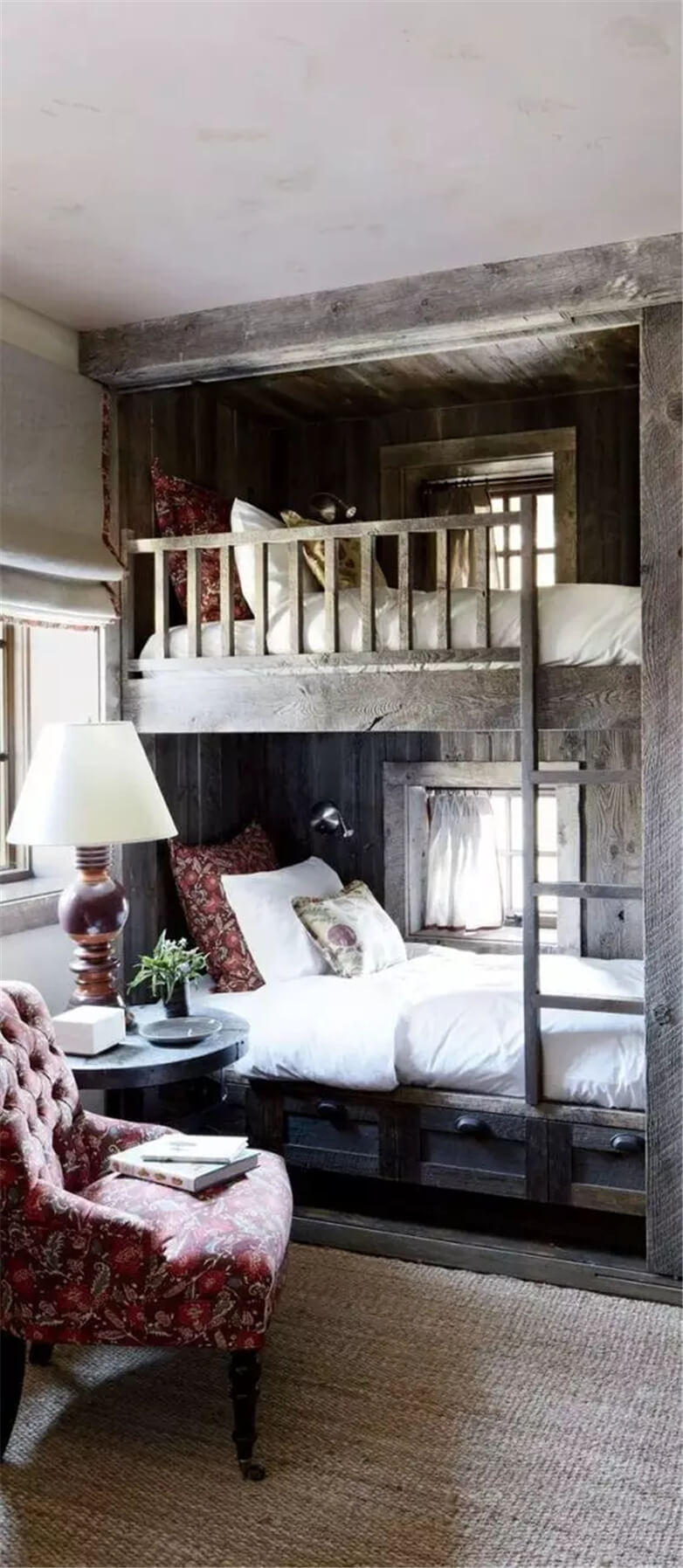Bunk Beds with a Chair for Reading