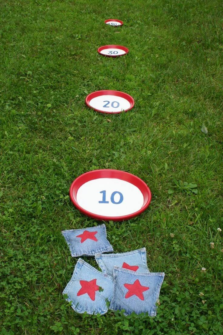 Homemade Bean Bag Toss Game