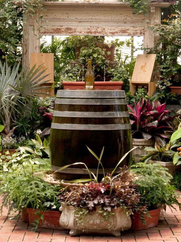 Weinberg Inspiriert Barrel Brunnen