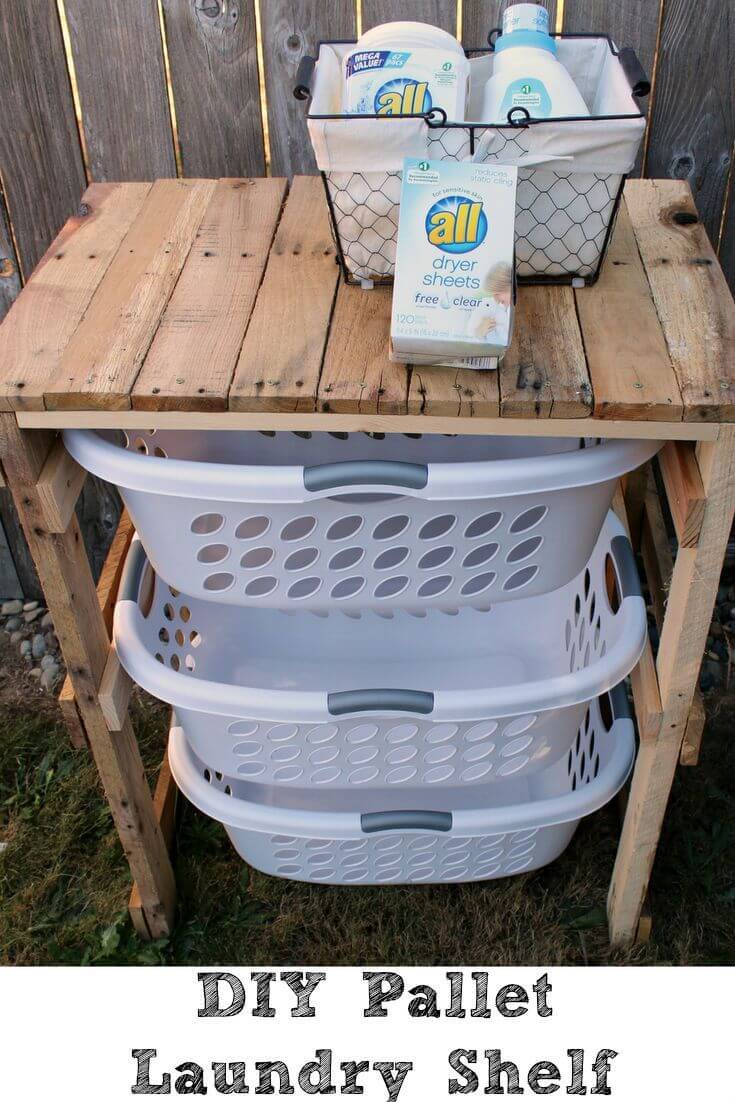 Simply Sudsy DIY Laundry Shelf