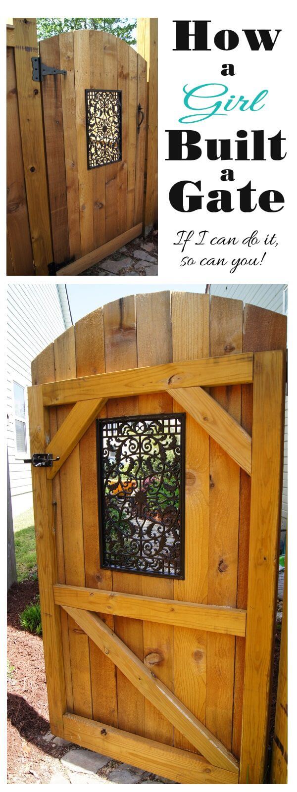 DIY Backyard Decorative Wooden Gate