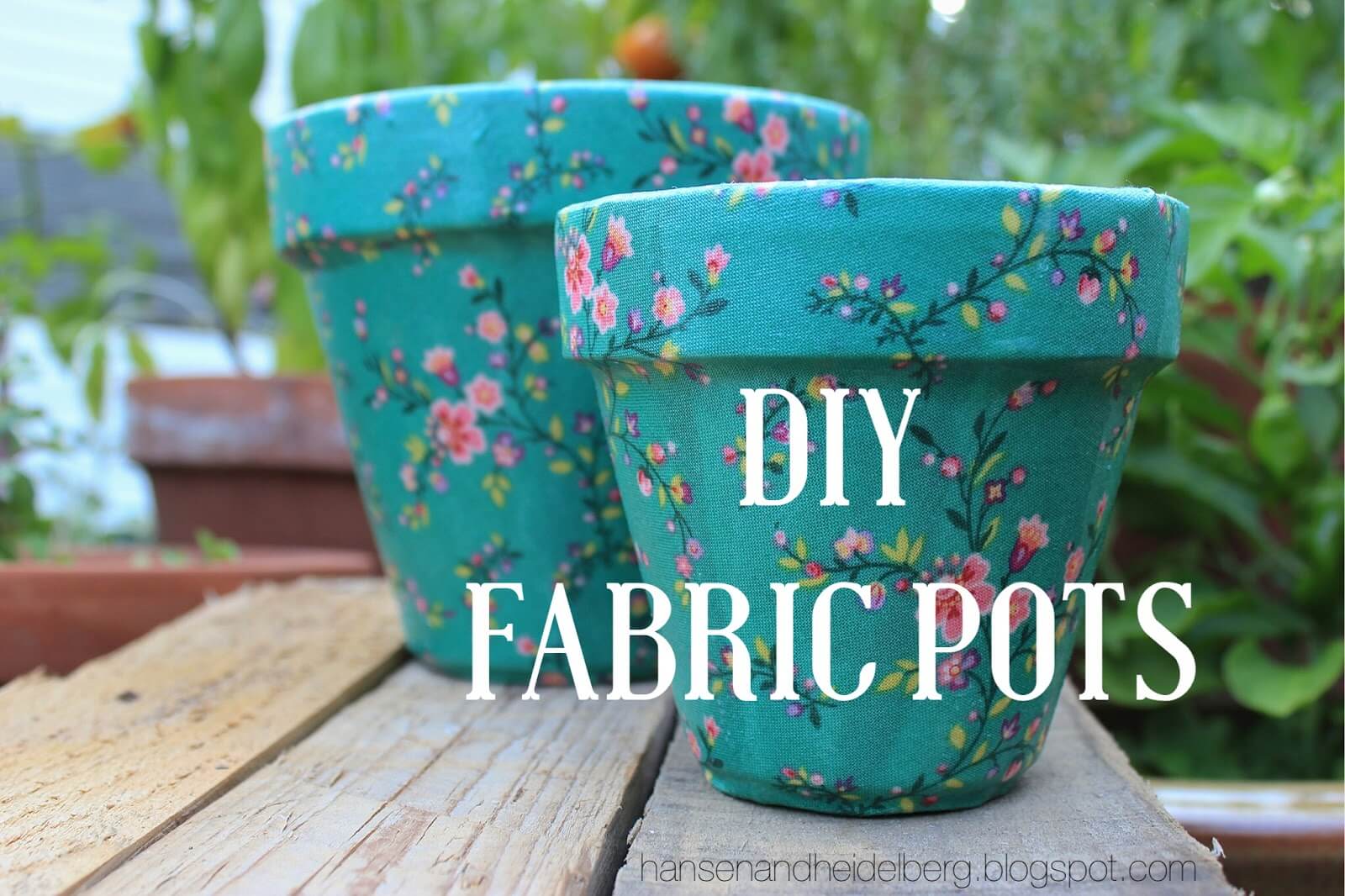 DIY Fabric Covered Terracotta Pots