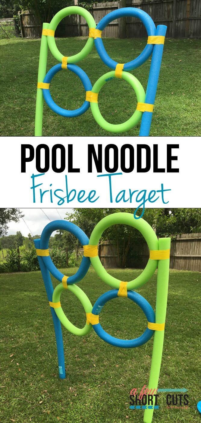 Pool Noodle and Frisbee Toss Game