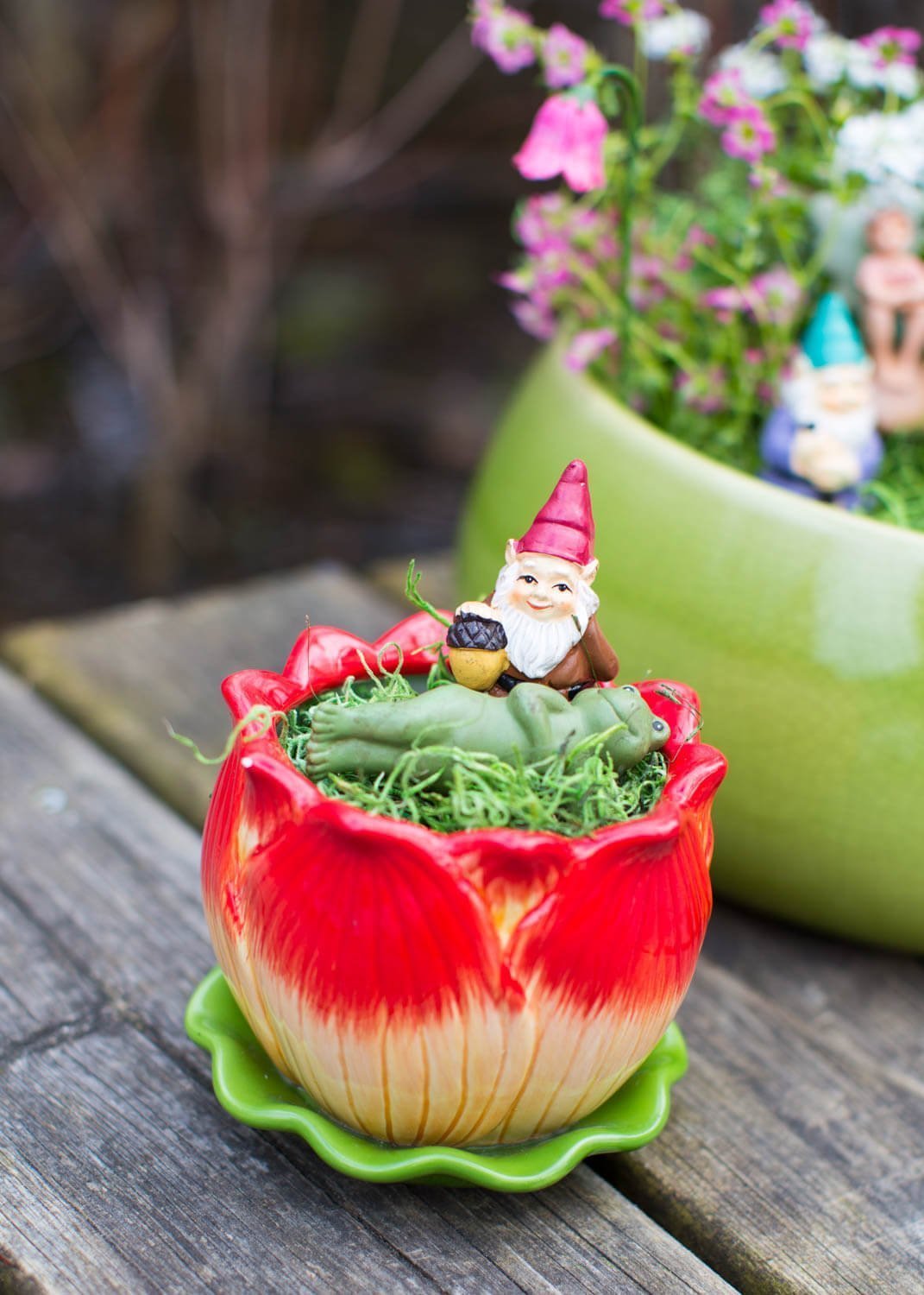 Fairy Tea Cup Garden Ornament