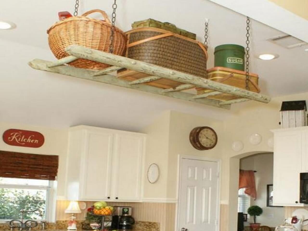 Storage Ladder that Dangles from the Ceiling