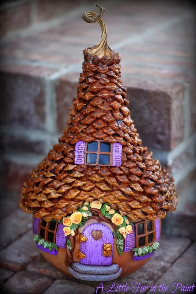 Pretty Pine Cone Fairy Dome