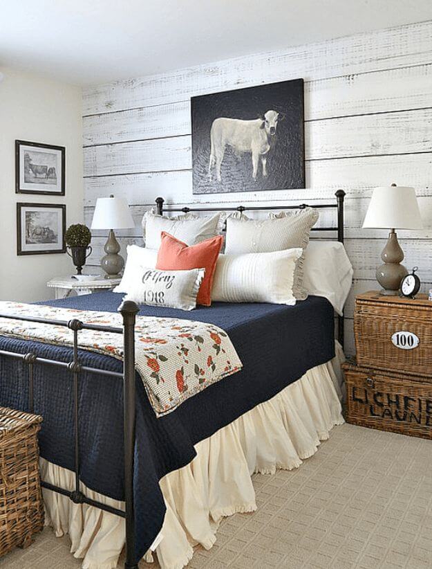 45+ Best Farmhouse Bedroom Design and Decor Ideas for 2021