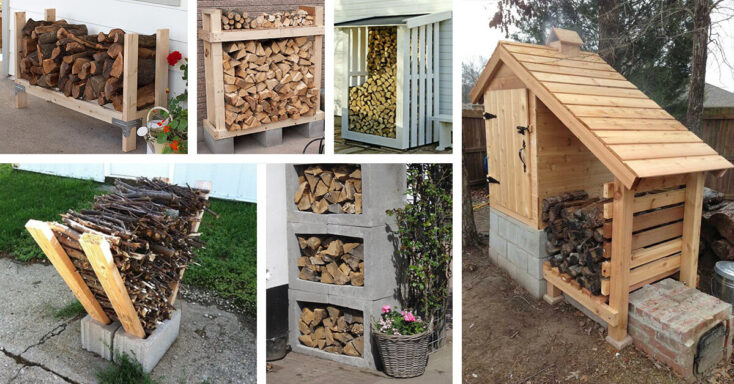Featured image for 15 Easy DIY Outdoor Firewood Rack Ideas to Keep Wood Dry
