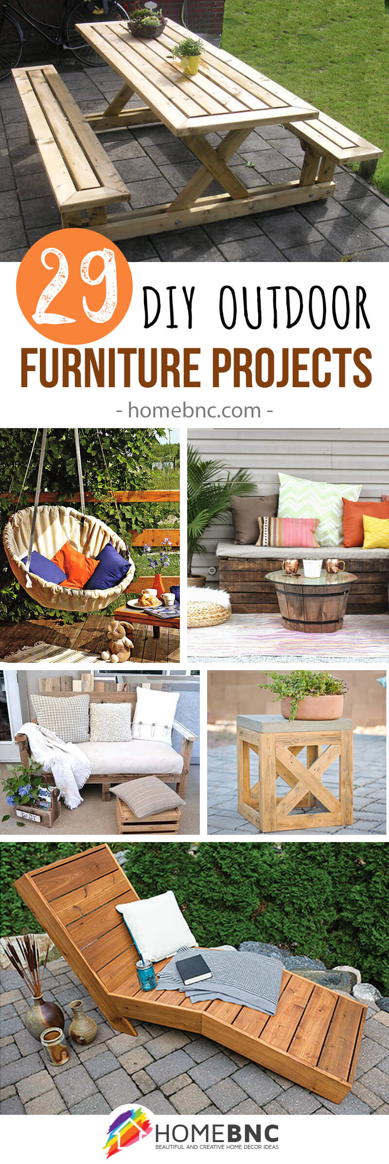 29 Best DIY Outdoor Furniture Projects (Ideas and Designs) for 2020