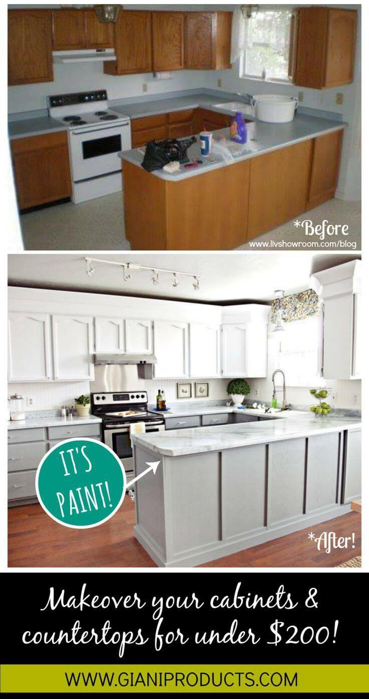 25 Before And After Budget Friendly Kitchen Makeover Ideas And Designs For 2021