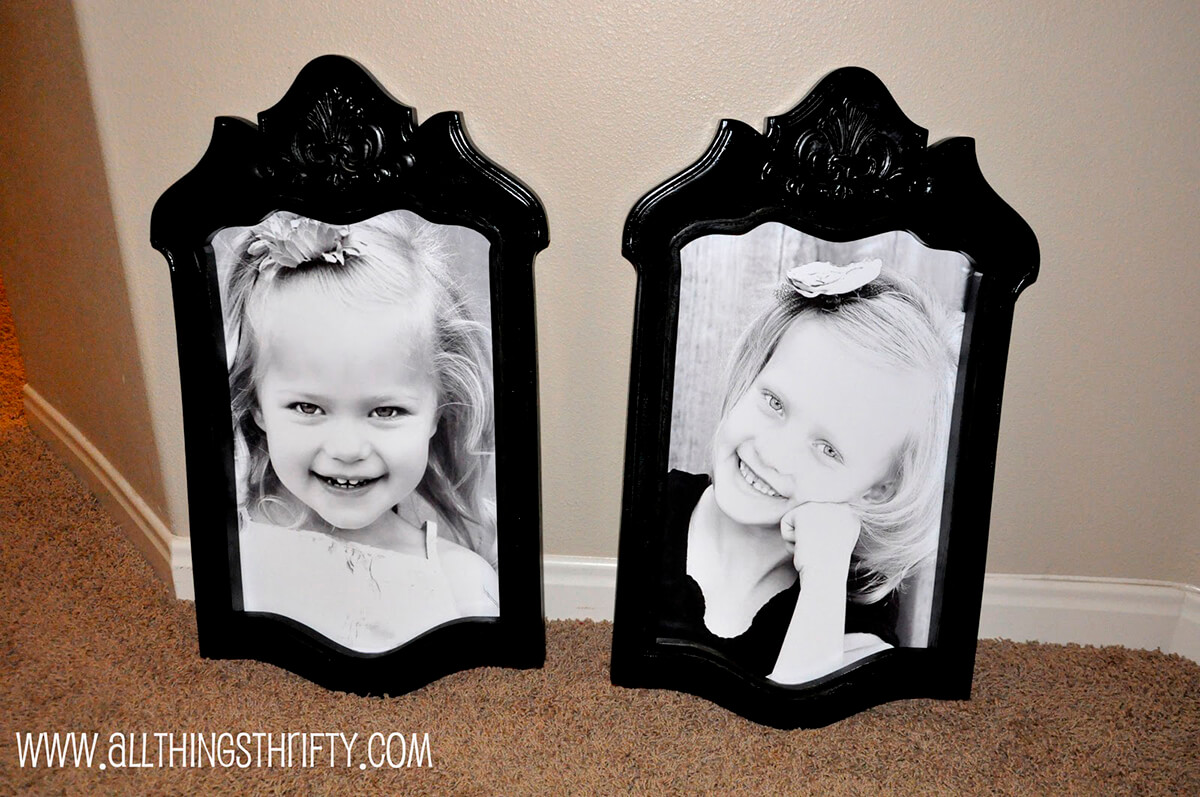 Pretty Picture Frames from Repurposed Wood