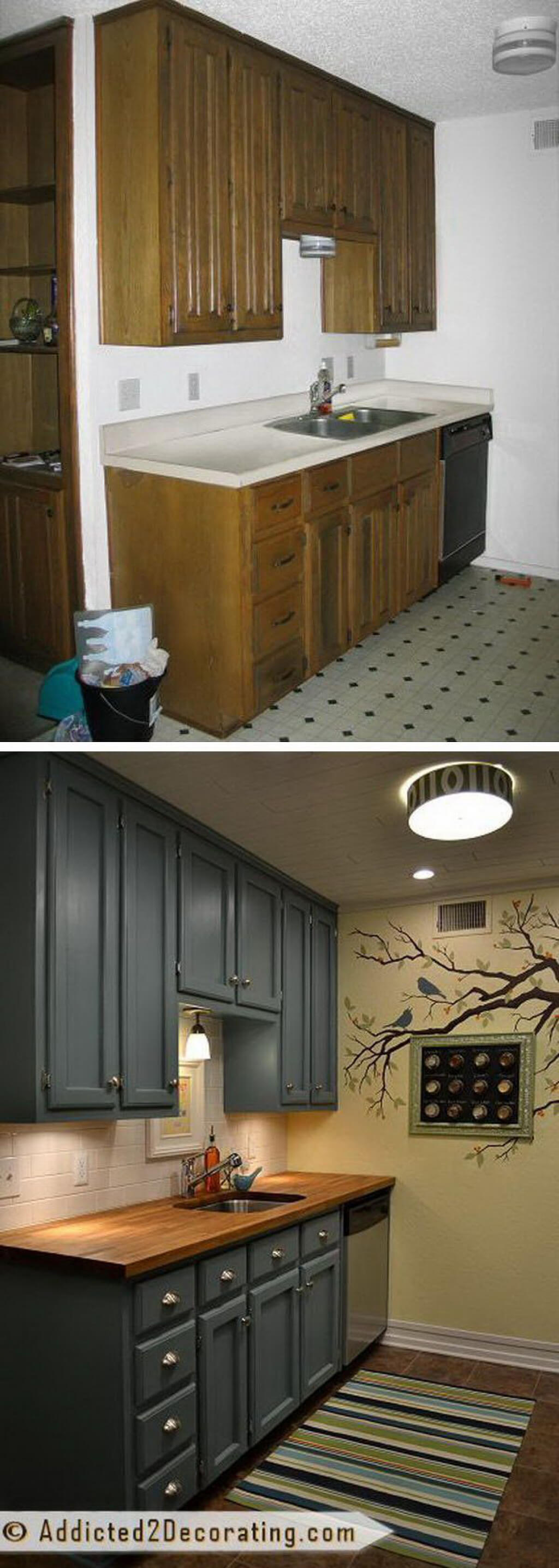 A Dark Vintage Design with Sandy Tiled Floors