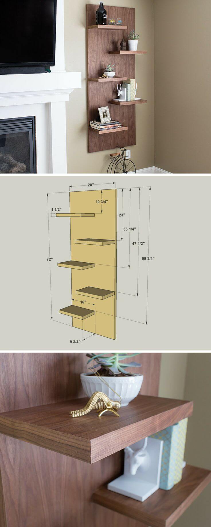 27 Best Diy Floating Shelf Ideas And Designs For 2021 1558