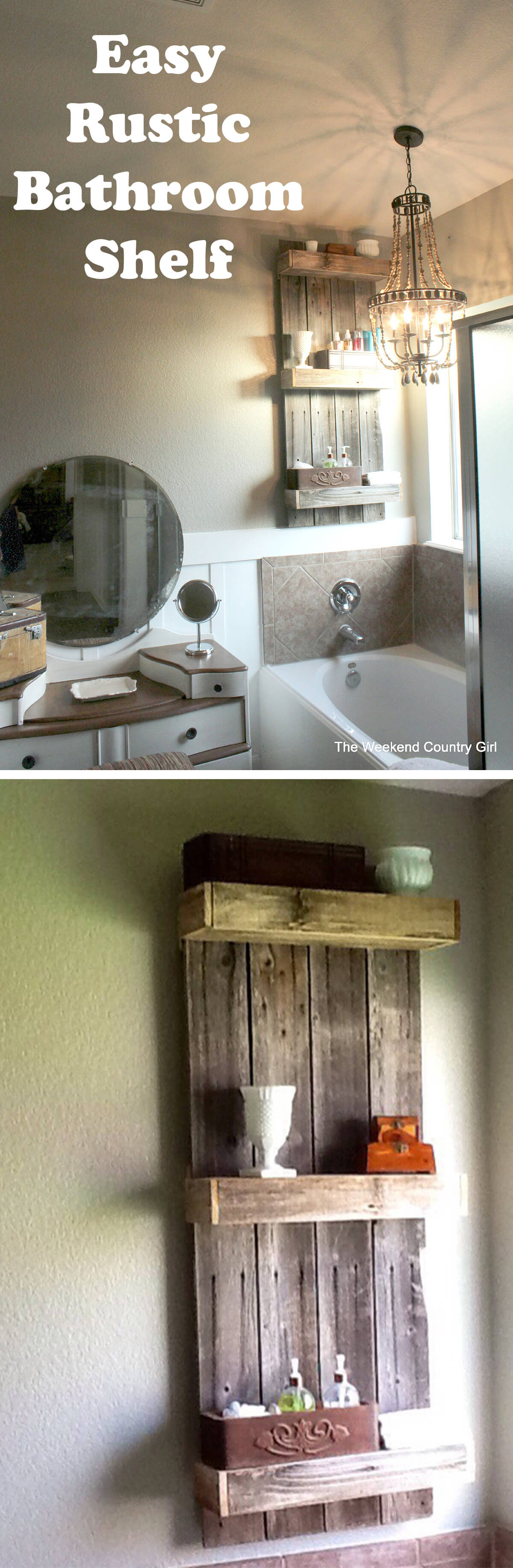 17 DIY Wooden Bathroom Shelves That You Can Make Just In One Day   Esquineros para baños, Esquineros de madera, Cuarto de baño de madera