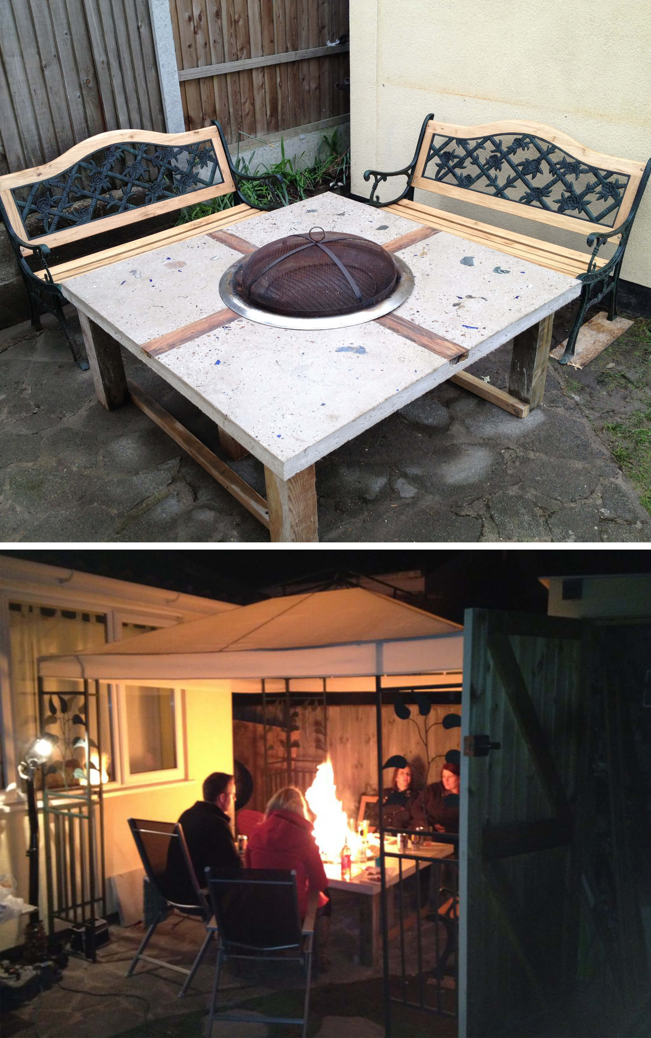 DIY Fire Bowl with a Built-In Design