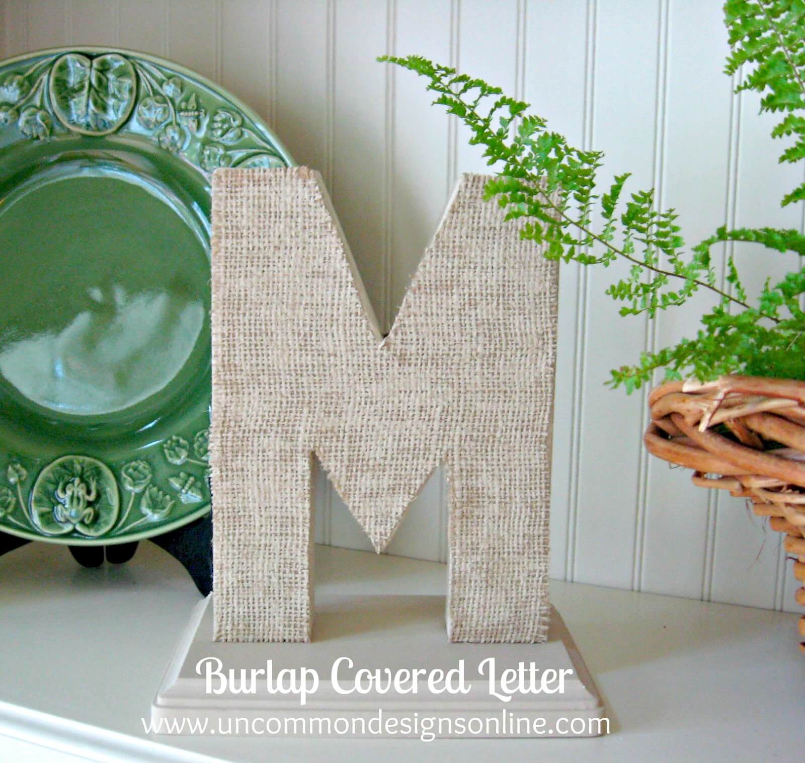 Shabby Schoolhouse Burlap Covered Letter