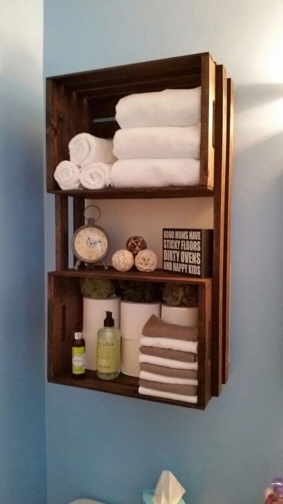 bathroom display shelves