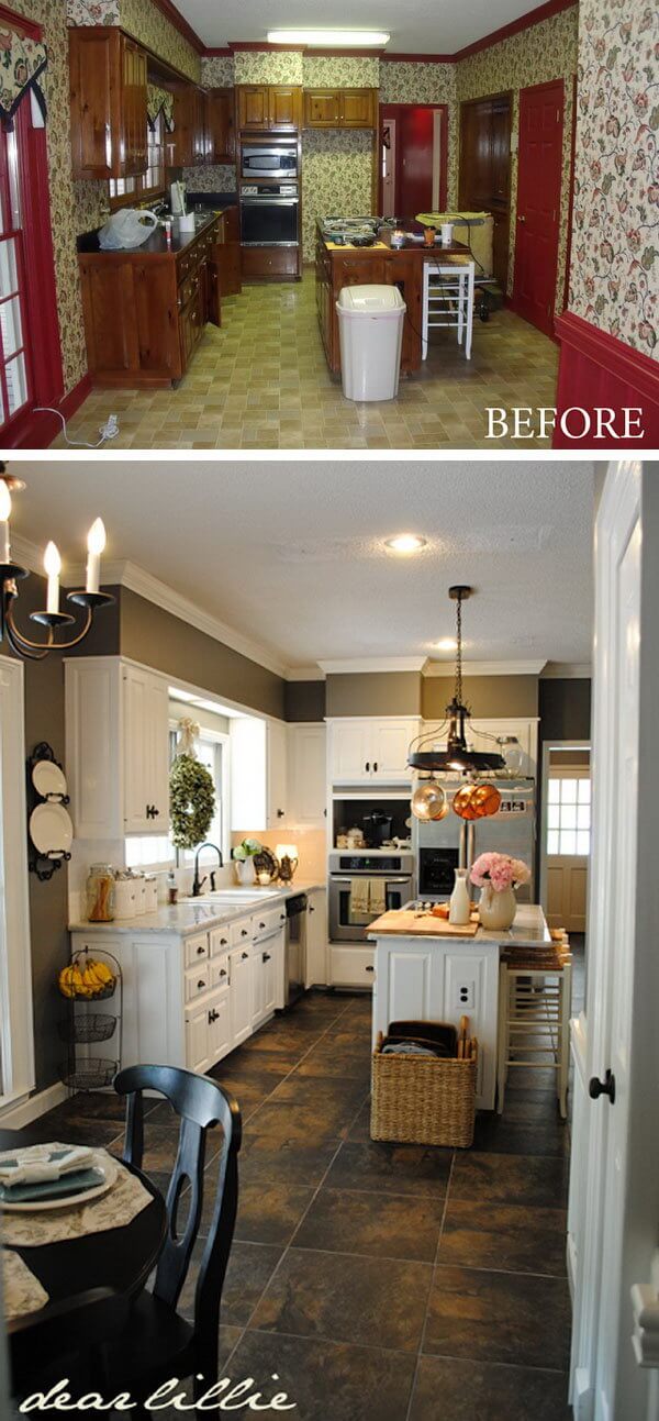 25+ Before and After: Budget Friendly Kitchen Makeover ...