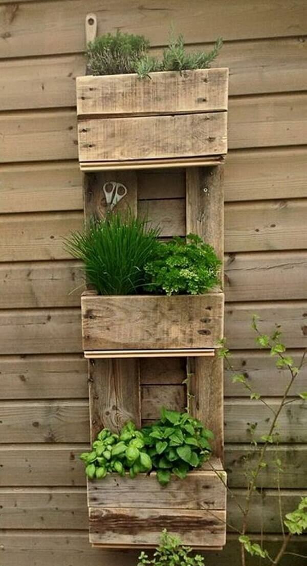 Rustic Three Tiered Herb Garden