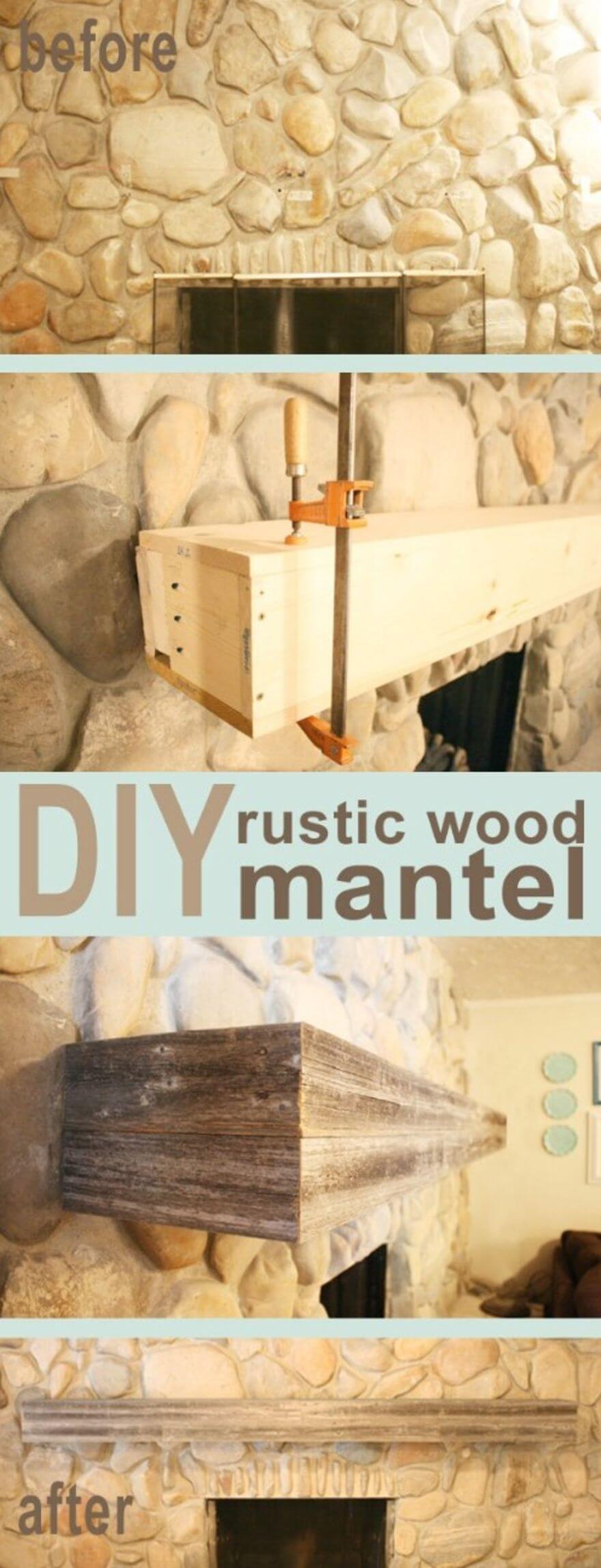 Make a Rustic Style Mantel