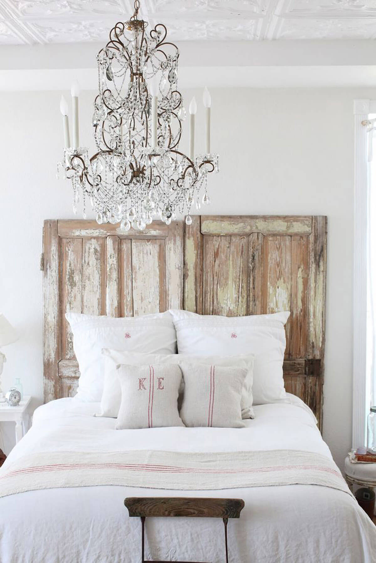 Fanciful Farmhouse Repurposed Barn Door Head Board