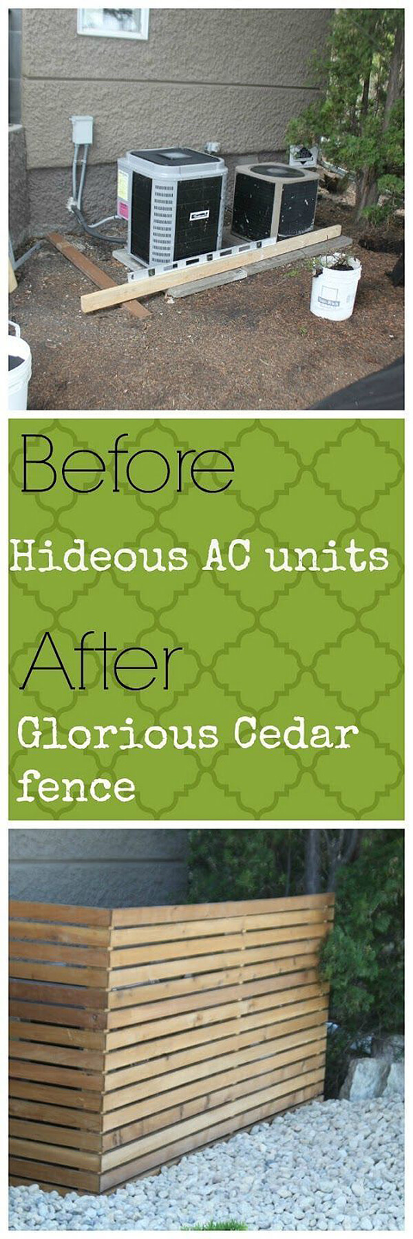 Clean Cedar Lines Hide Your AC