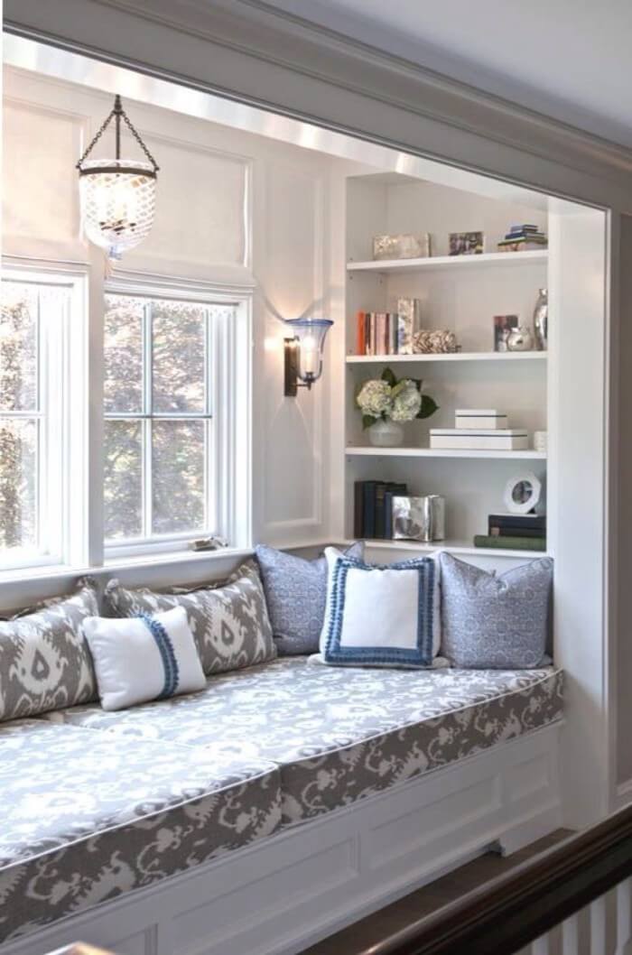 Upgrade Your Window Seat with Built-in Shelves