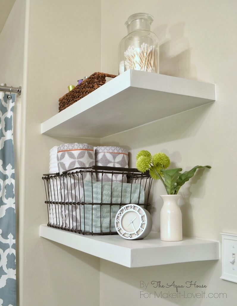 bathroom corner wall shelf unit