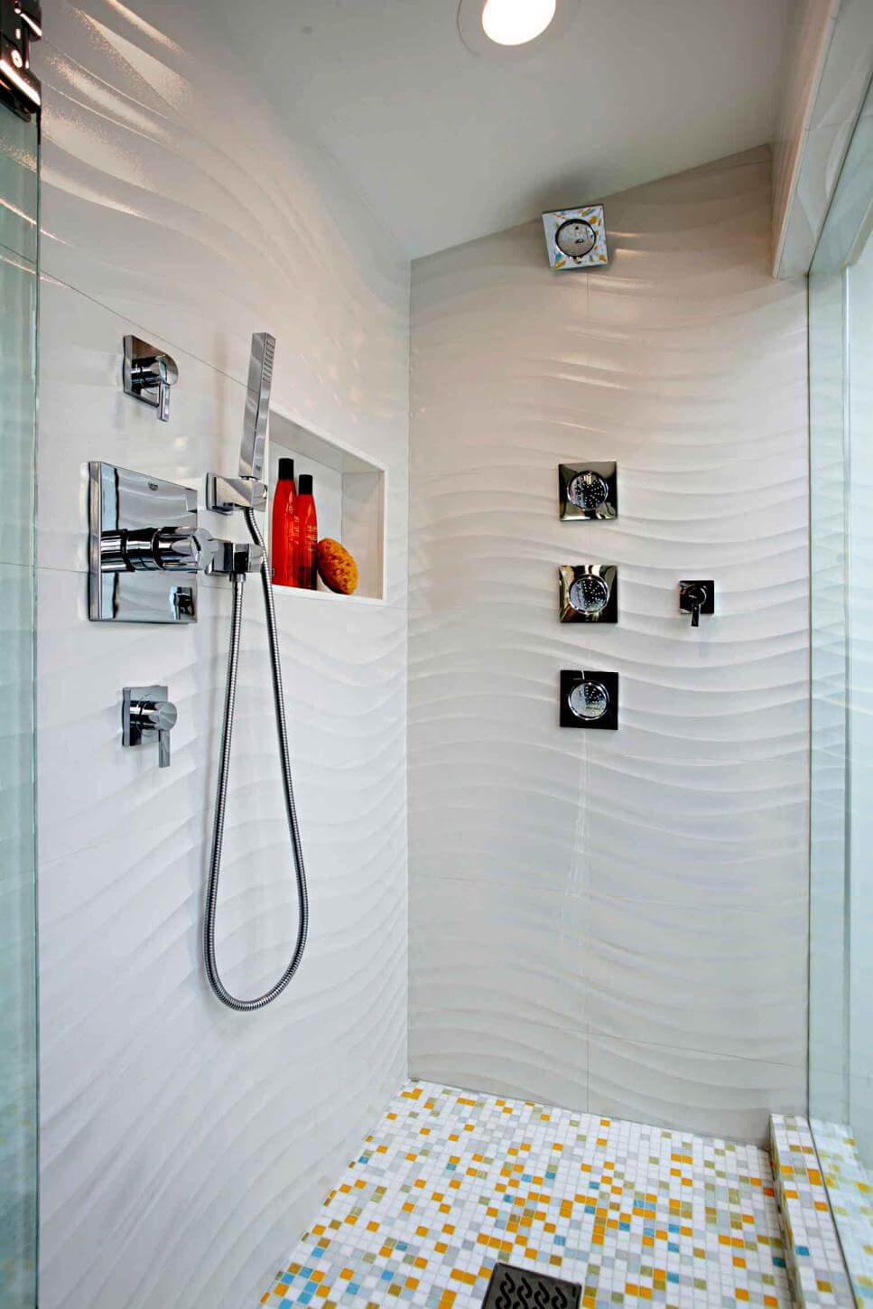 32 Best Shower Tile Ideas And Designs, White Shower Tile Patterns