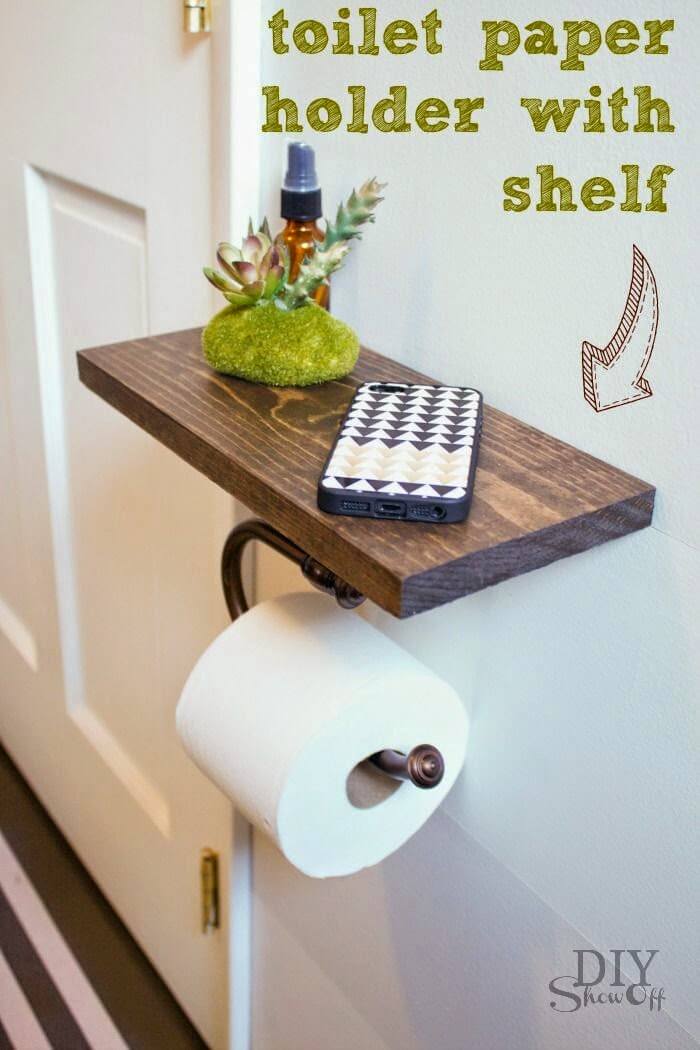 Prim-And-Proper Toilet Paper Holder And Shelf