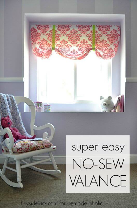 No-sew Tie-up Valance for Baby’s Room