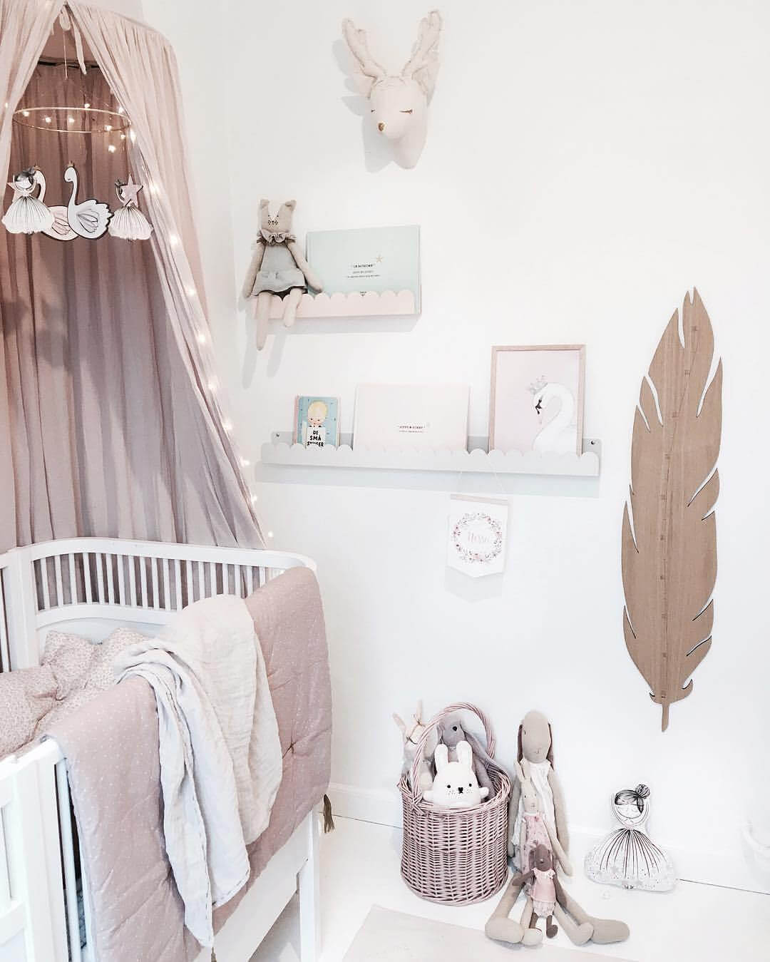 Soft Pinks and Eclectic Art For Nursery Whimsy